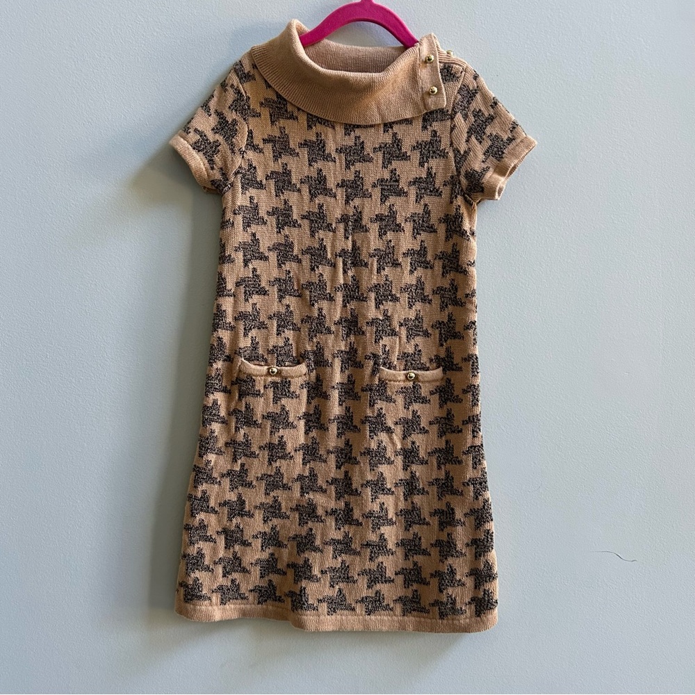 Janie & Jack Houndstooth Sweater Dress, Size 6